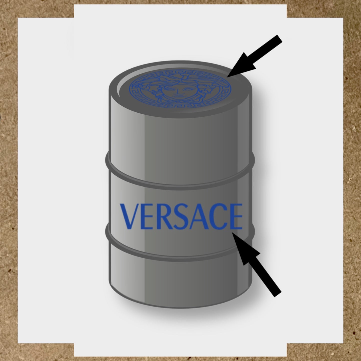 Kit 2 Stickers VERSACE pour baril 200L
