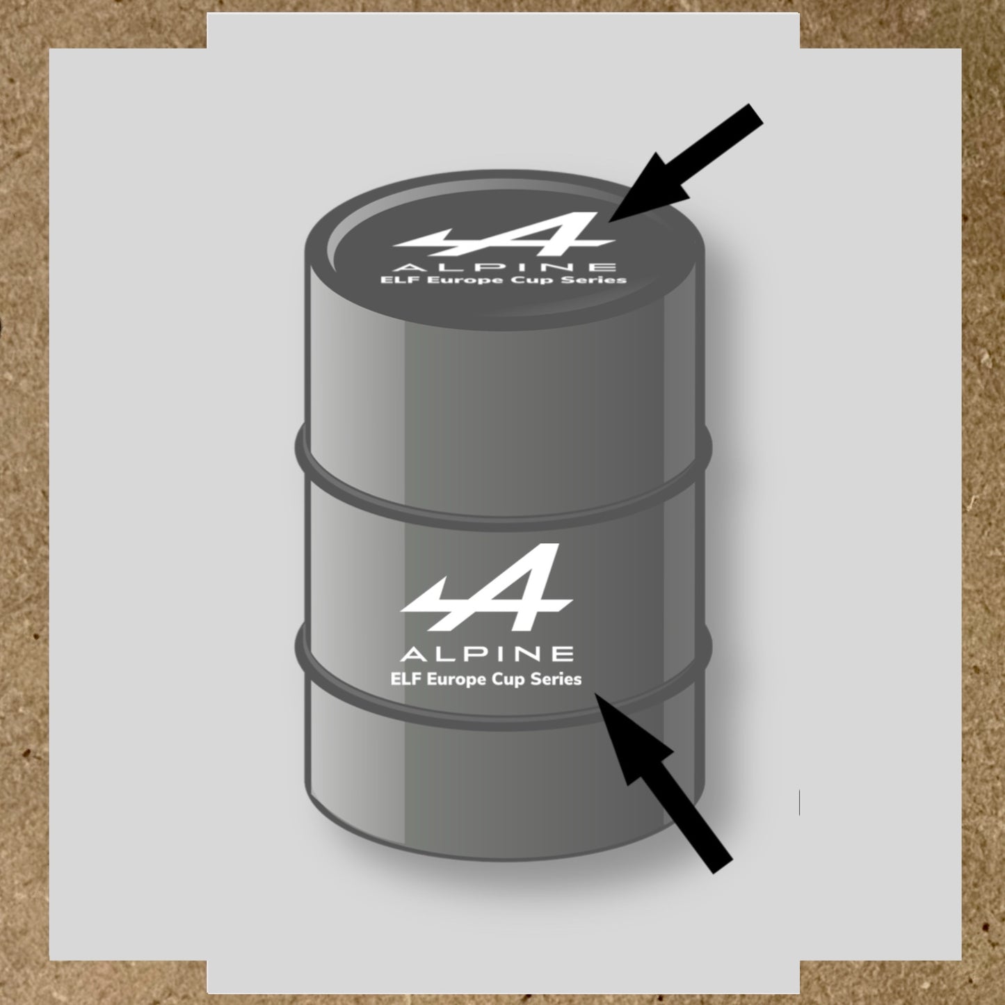 Kit 2 Stickers ALPINE pour fût 200L