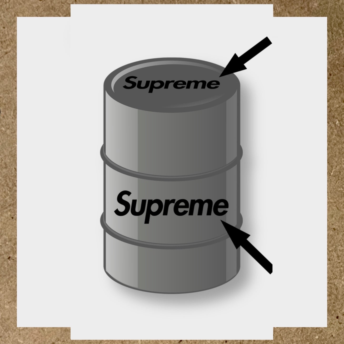 Kit 2 Stickers SUPREME pour fût 200L (1)