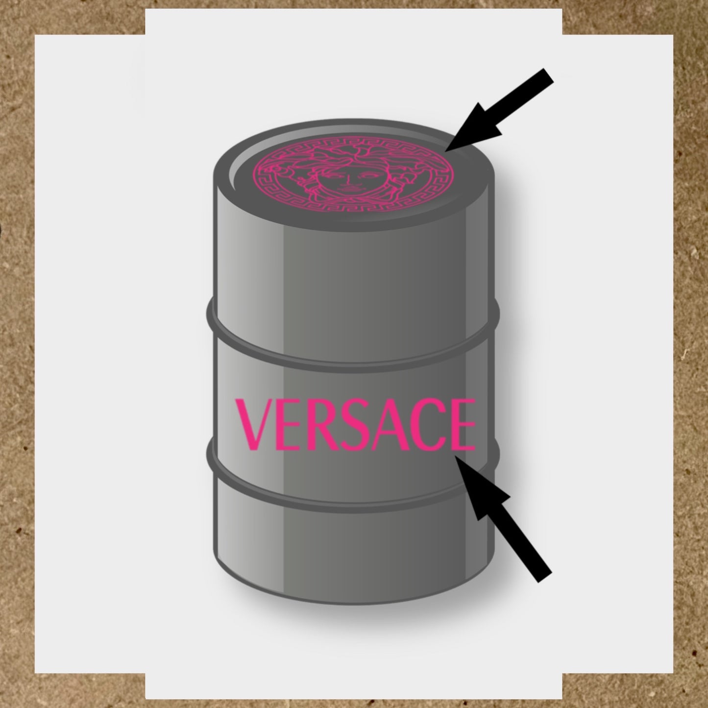 Kit 2 Stickers VERSACE pour baril 200L