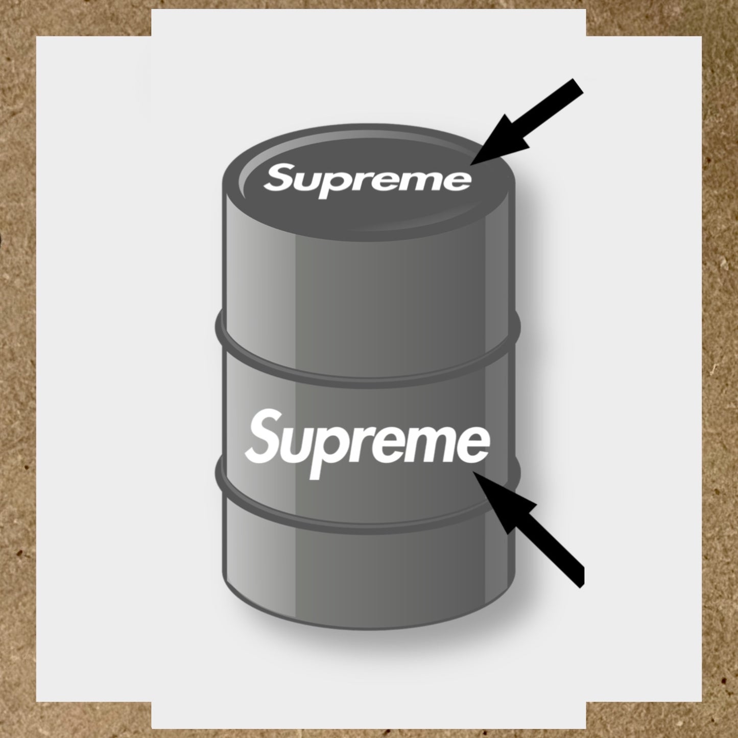 Kit 2 Stickers SUPREME pour fût 200L (1)