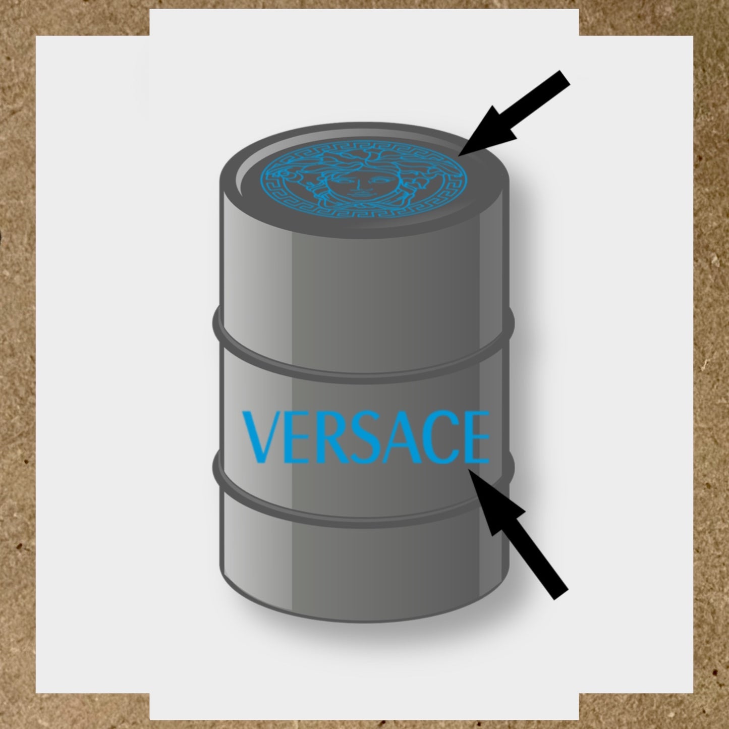 Kit 2 Stickers VERSACE pour baril 200L