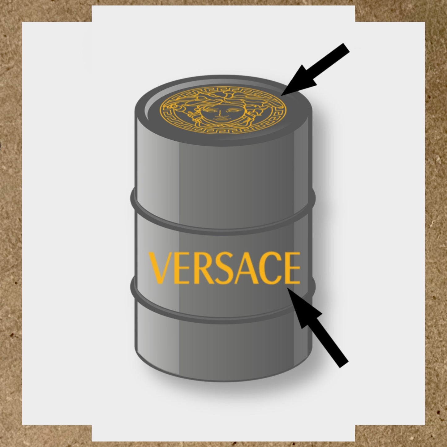 Kit 2 Stickers VERSACE pour baril 200L