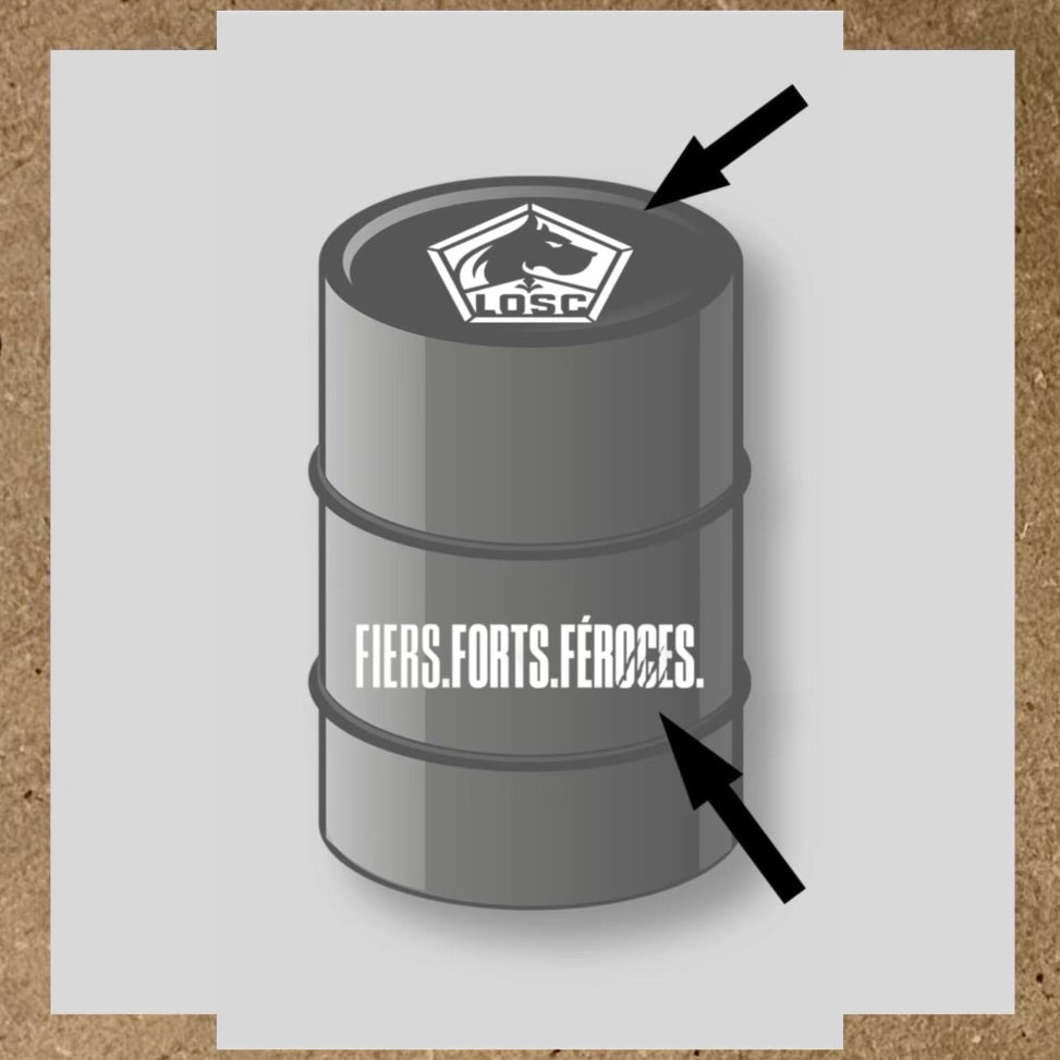 Kit 2 stickers LOSC pour baril 60L