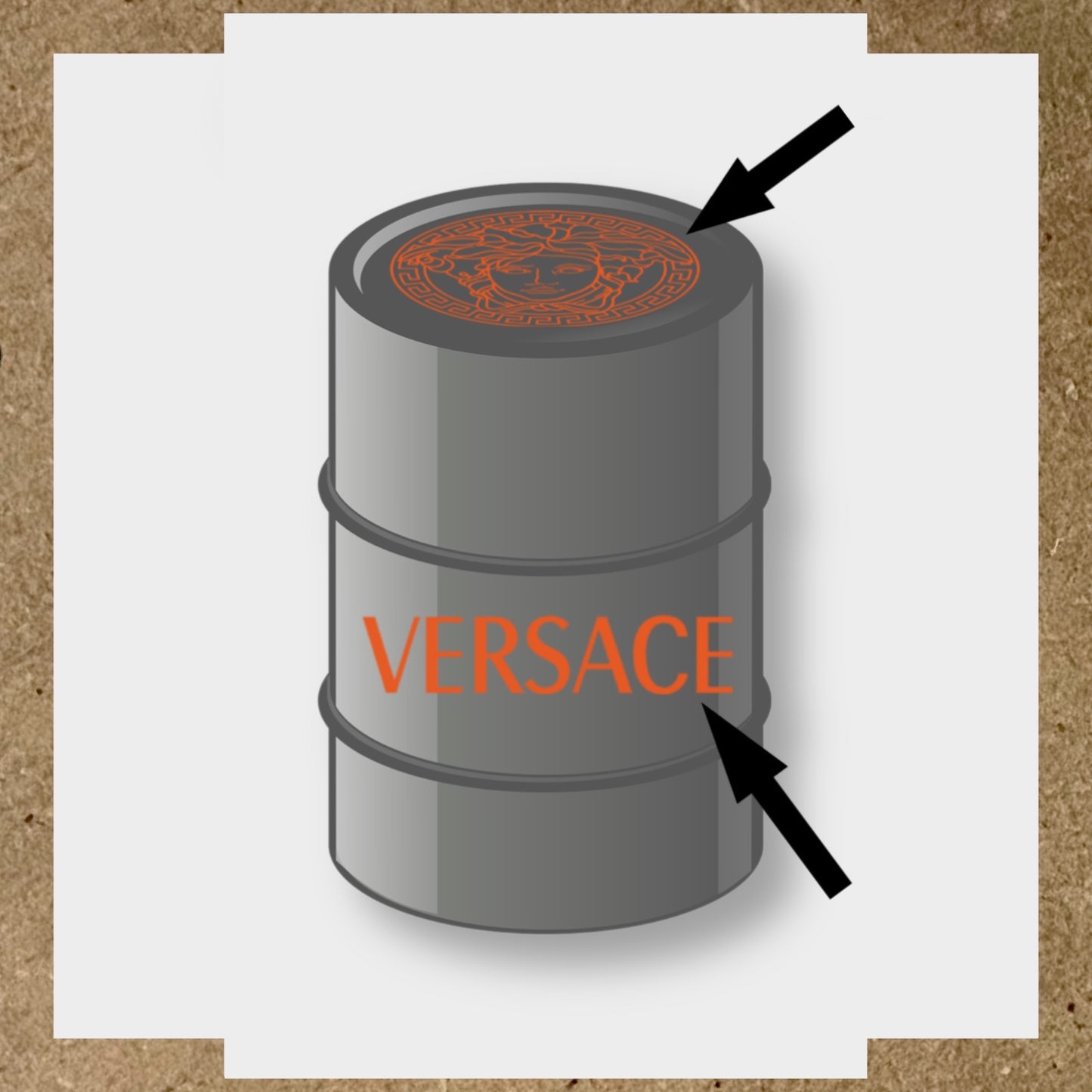 Kit 2 Stickers VERSACE pour baril 200L