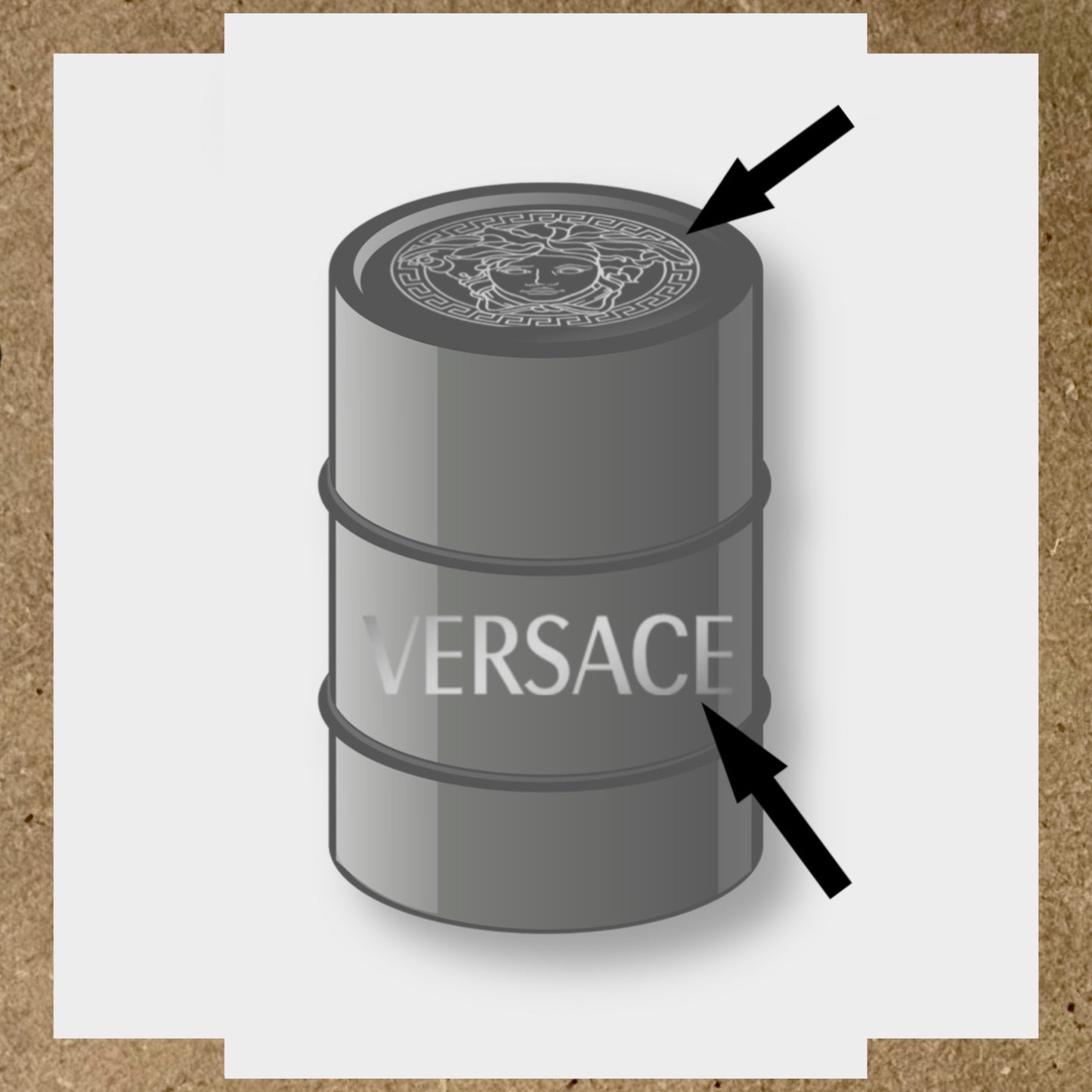 Kit 2 Stickers VERSACE pour baril 200L