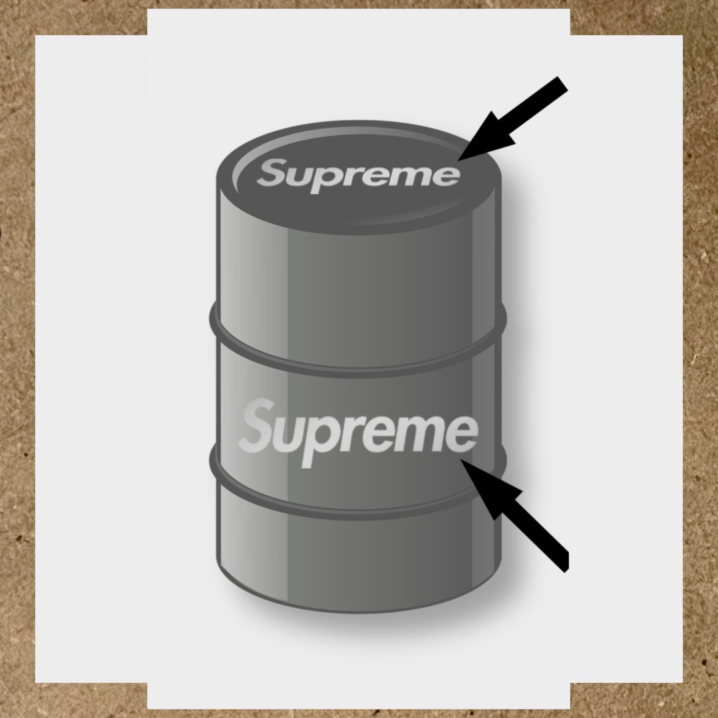 Kit 2 Stickers SUPREME pour fût 200L (1)