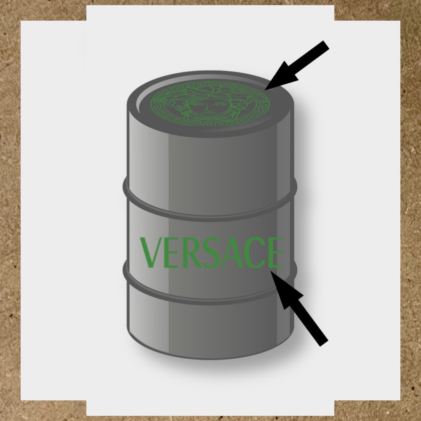 Kit 2 Stickers VERSACE pour baril 200L