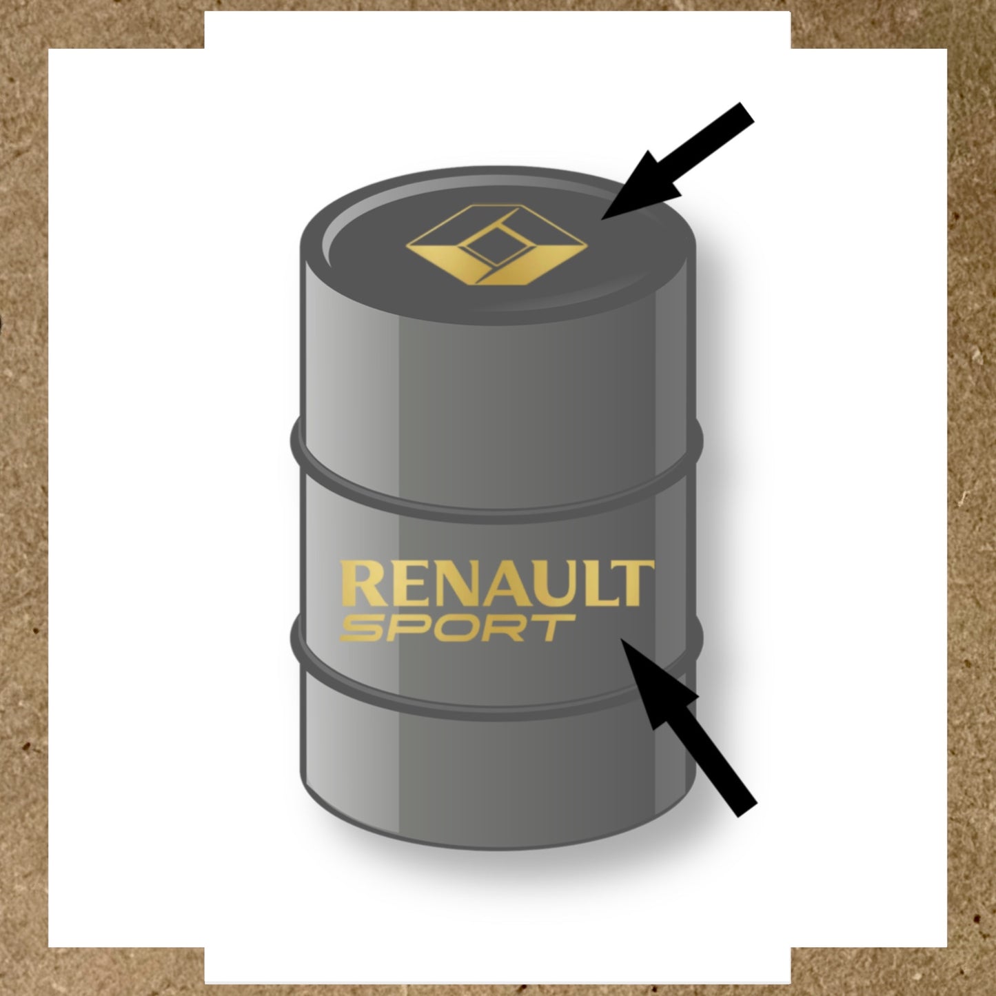 Kit 2 Stickers RENAULT Sport pour fût 200L (1)