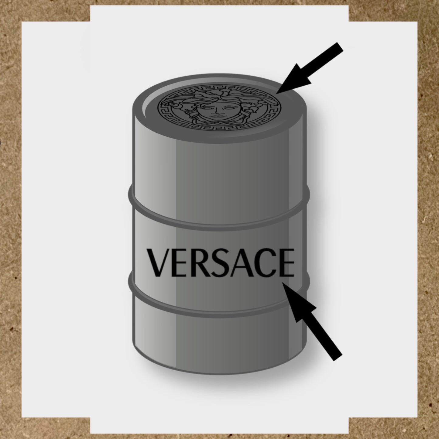 Kit 2 Stickers VERSACE pour baril 200L