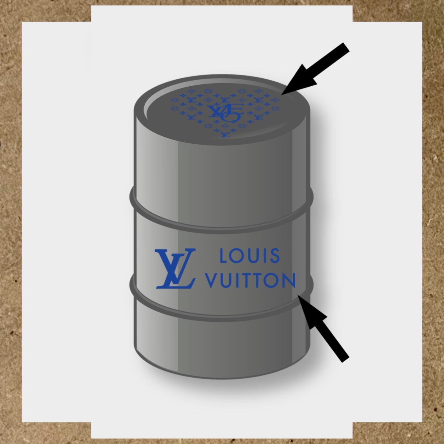 Kit 2 Stickers LOUIS VUITTON pour fût 60L (2)