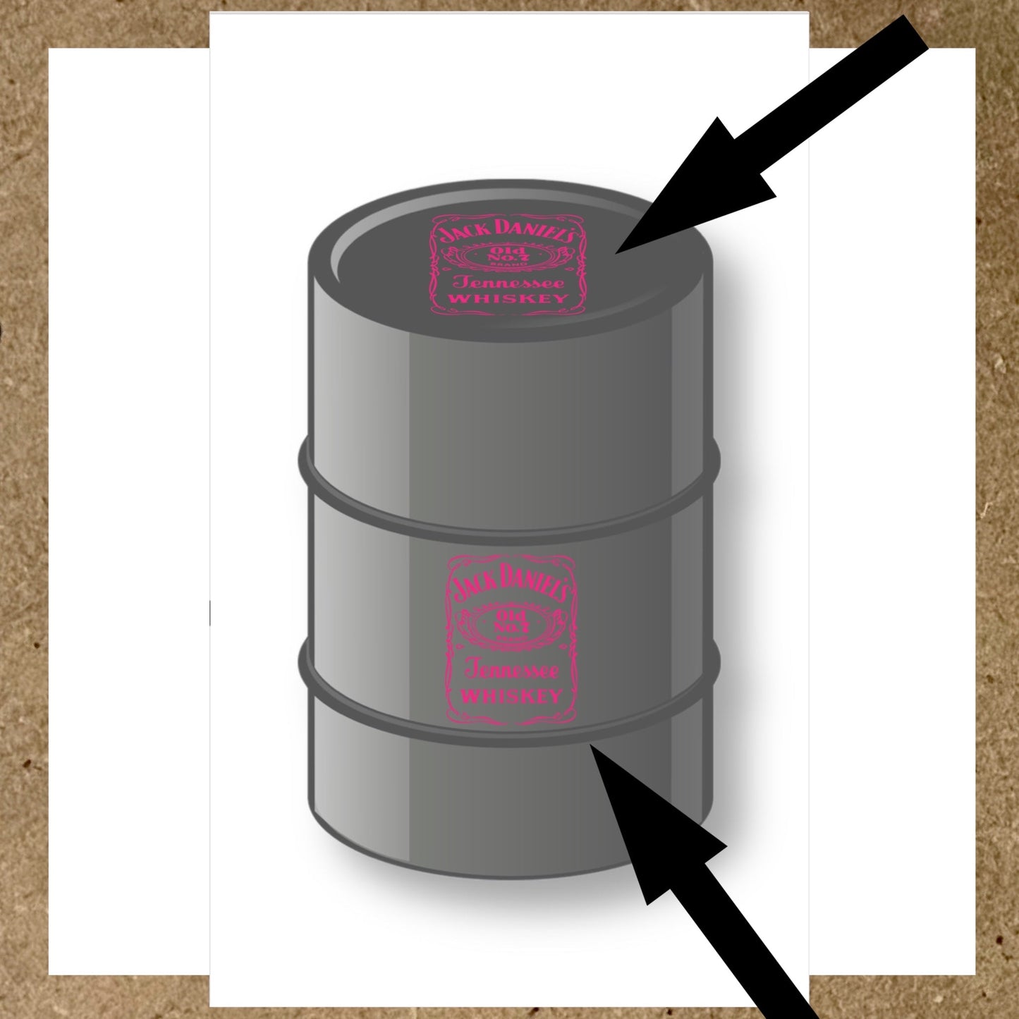 Kit 2 Stickers JACK DANIEL pour fût 200L (3)