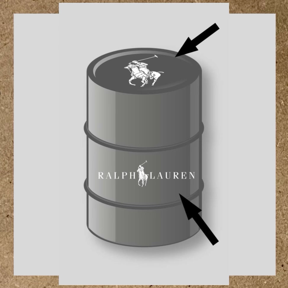 Kit 2 stickers Ralph lauren pour baril 200L