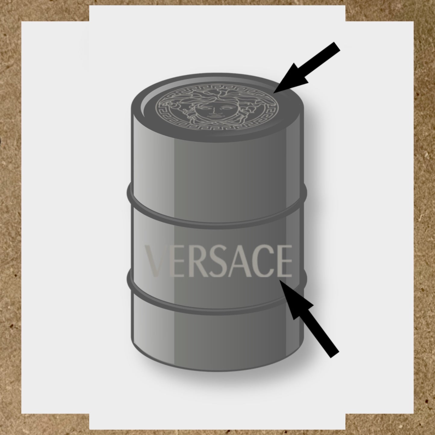 Kit 2 Stickers VERSACE pour baril 200L