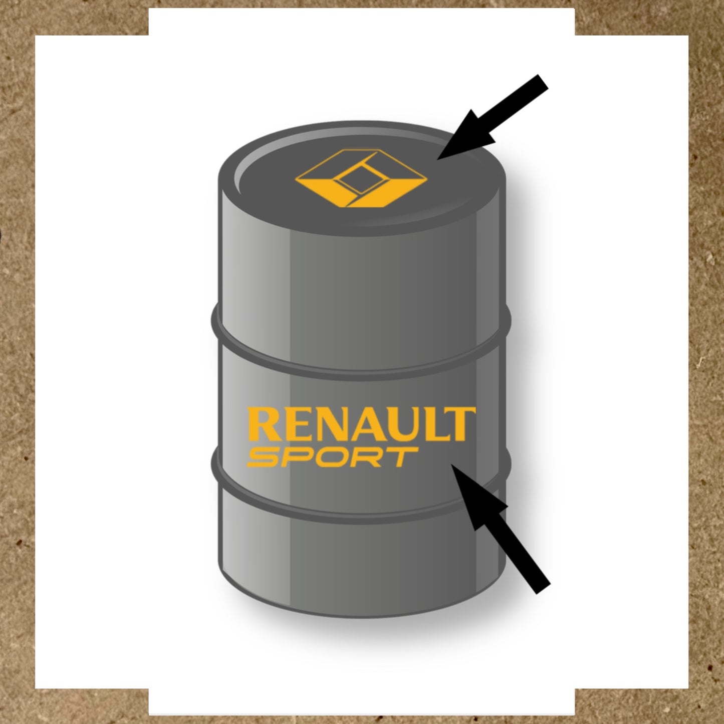 Kit 2 Stickers RENAULT Sport pour fût 200L (1)