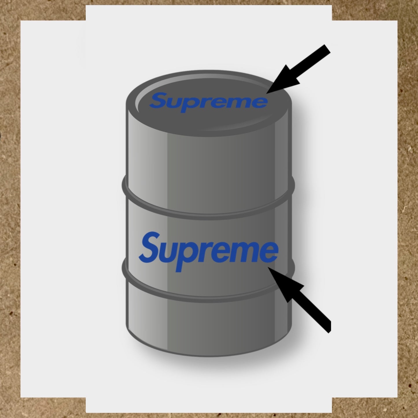 Kit 2 Stickers SUPREME pour fût 200L (1)