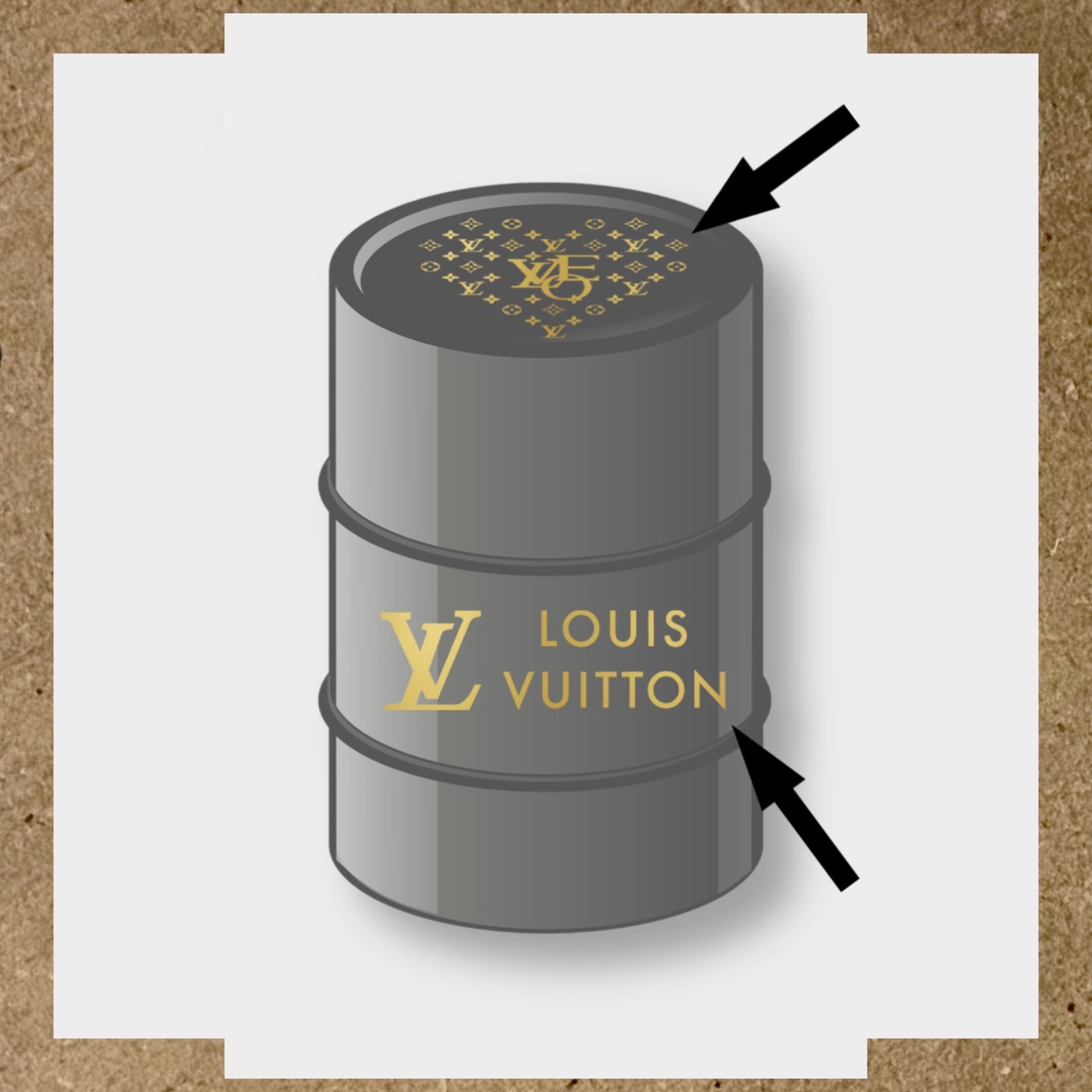 Kit 2 Stickers LOUIS VUITTON pour fût 60L (2)