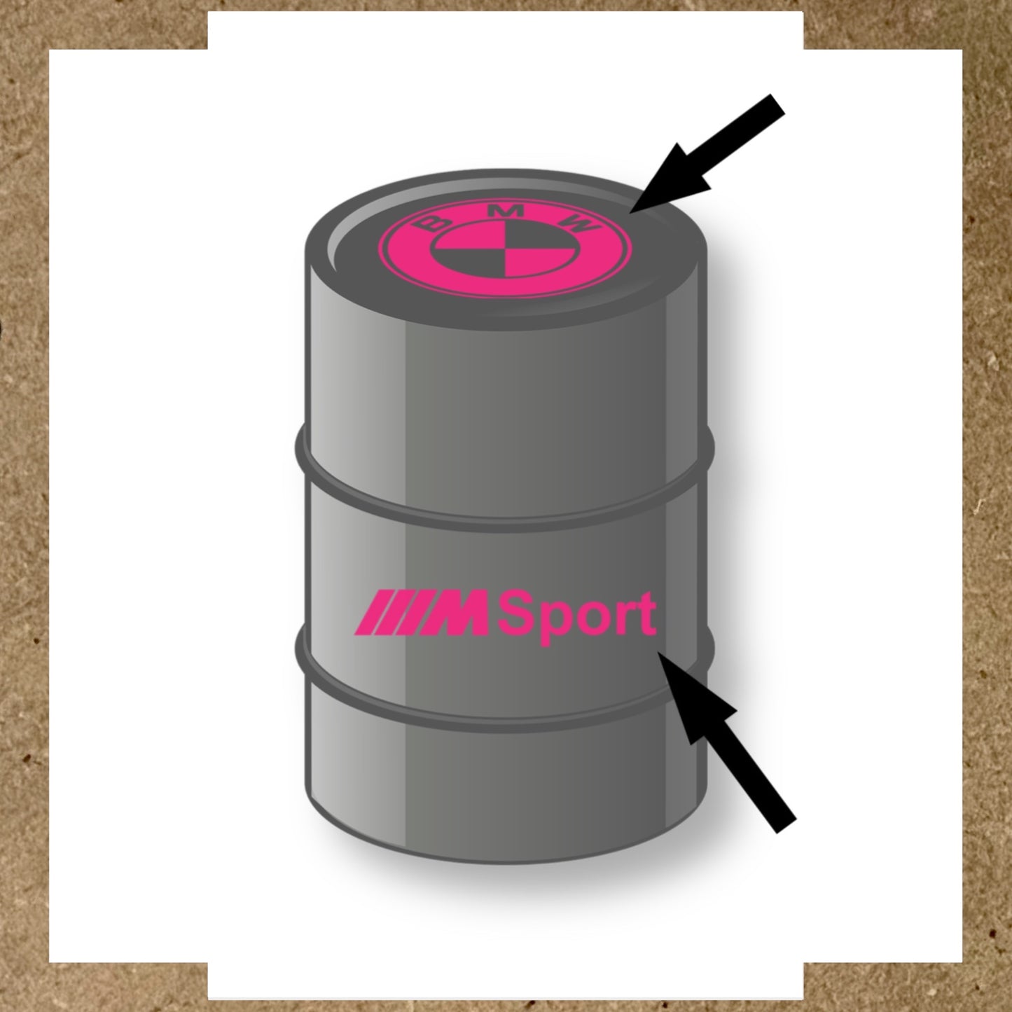 Kit 2 Stickers BMW M Sport pour fût 200L (2)