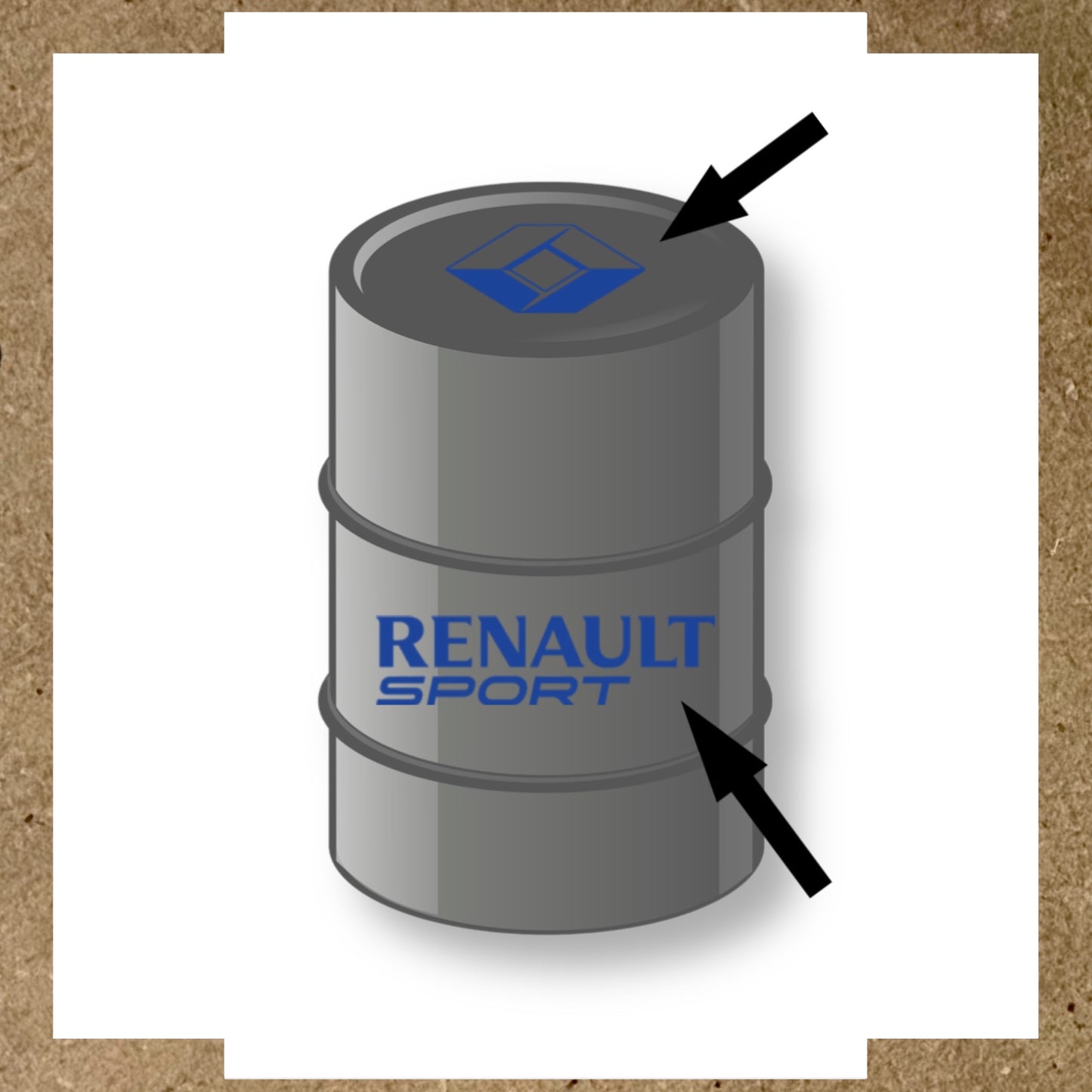Kit 2 Stickers RENAULT Sport pour fût 200L (1)