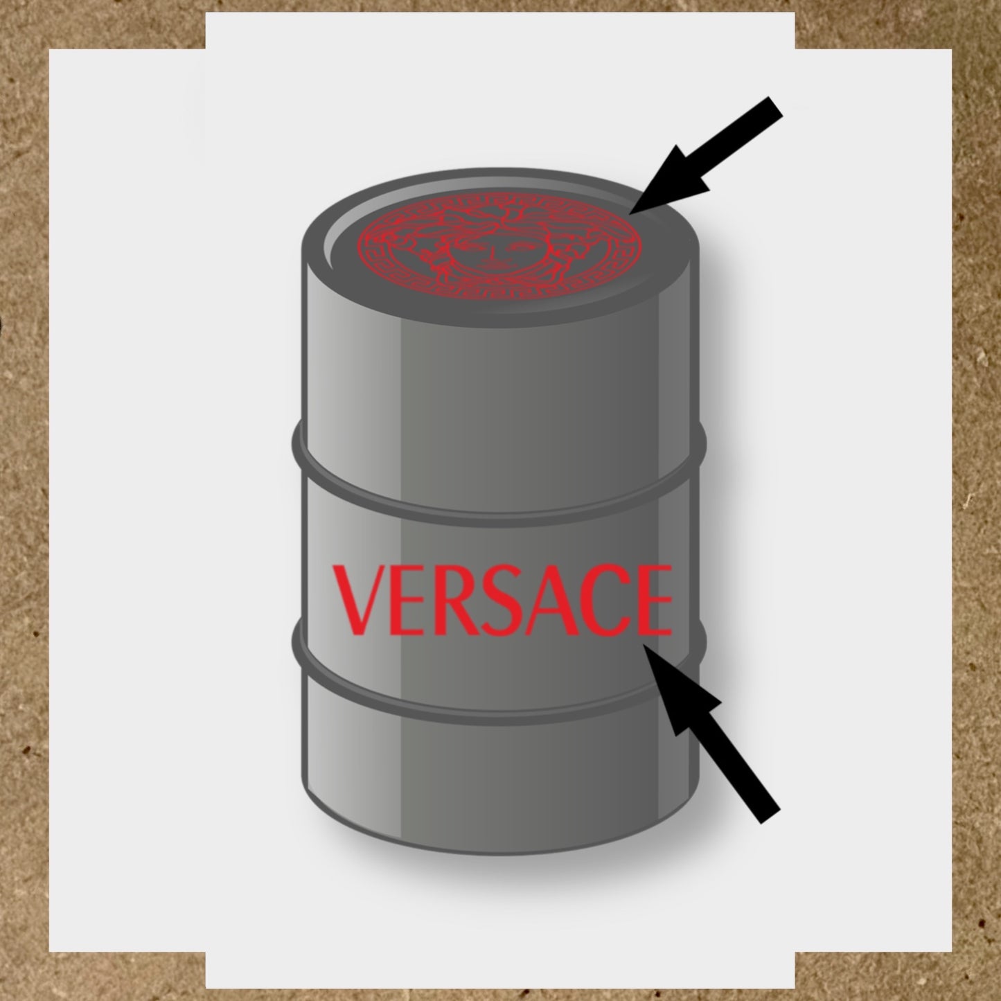 Kit 2 Stickers VERSACE pour baril 200L