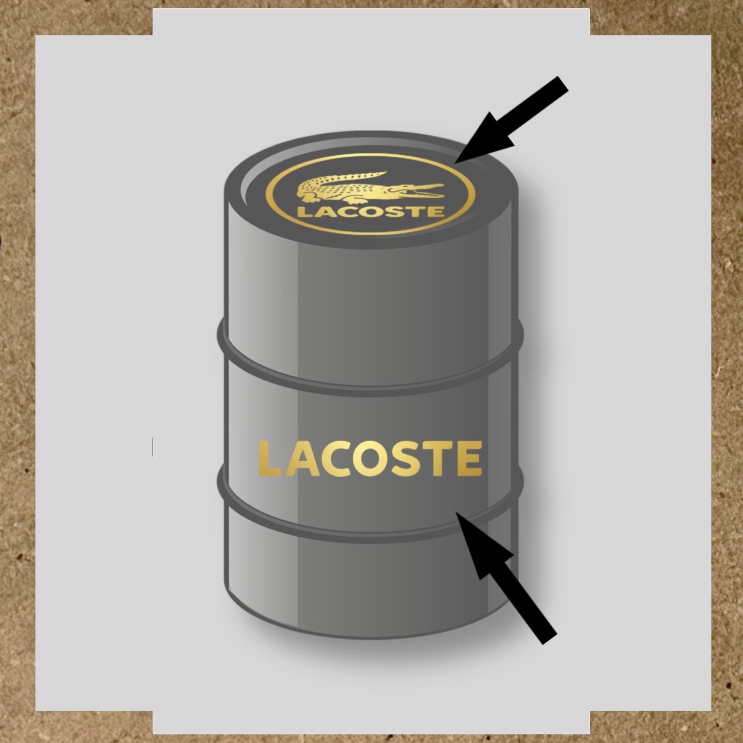 Kit 2 Stickers LACOSTE pour fût 60L (2)