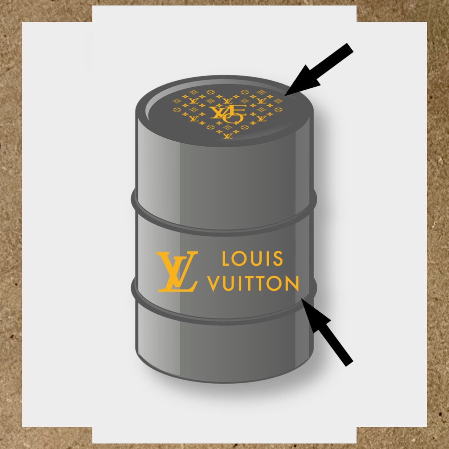 Kit 2 Stickers LOUIS VUITTON pour fût 60L (2)