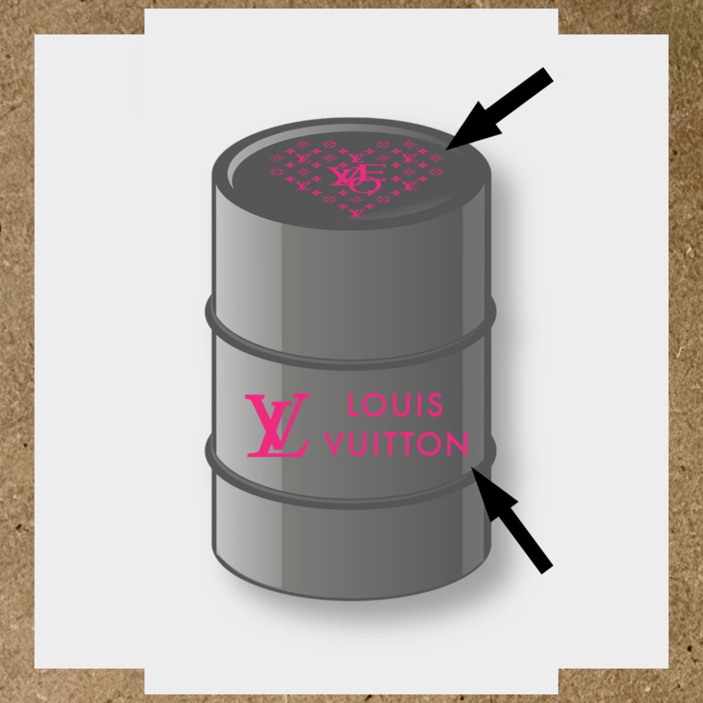 Kit 2 Stickers LOUIS VUITTON pour fût 60L (2)