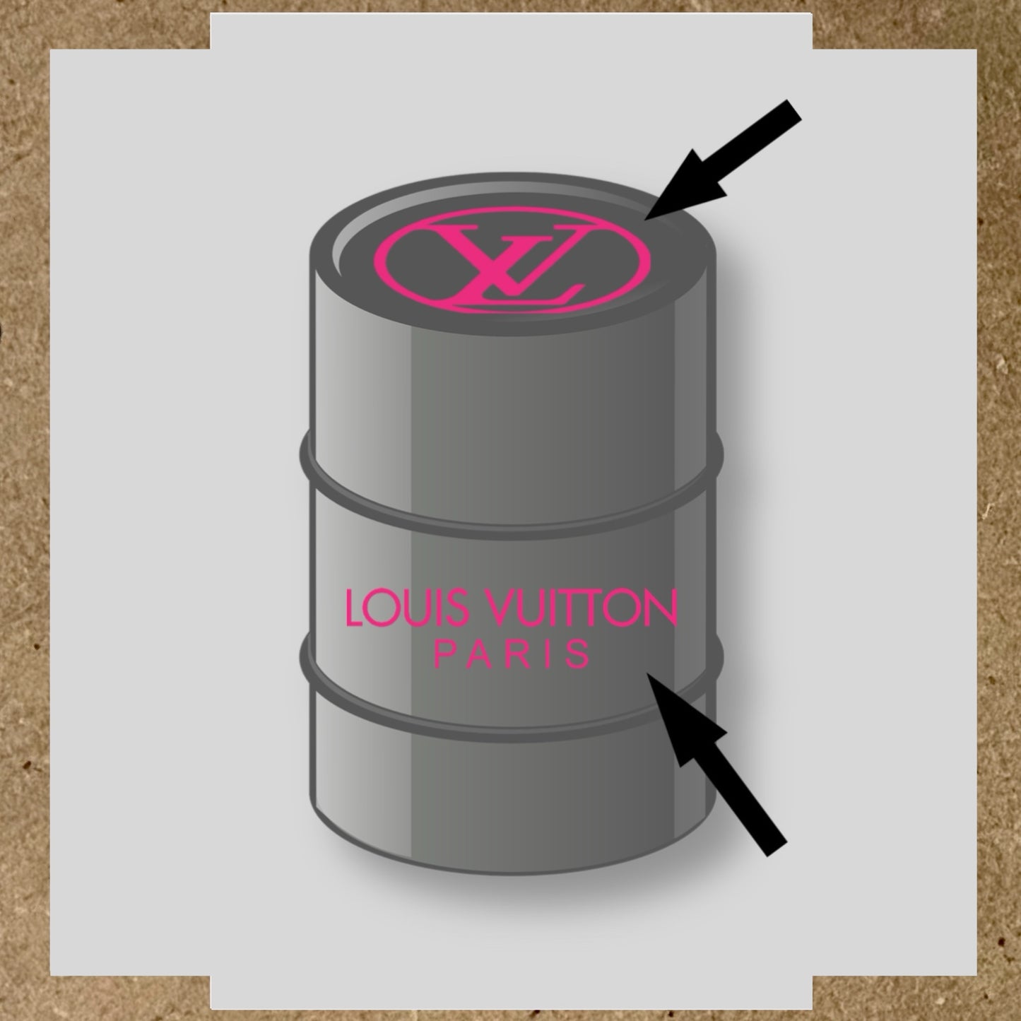 Kit 2 Stickers LOUIS VUITTON Paris pour fût 60L (4)