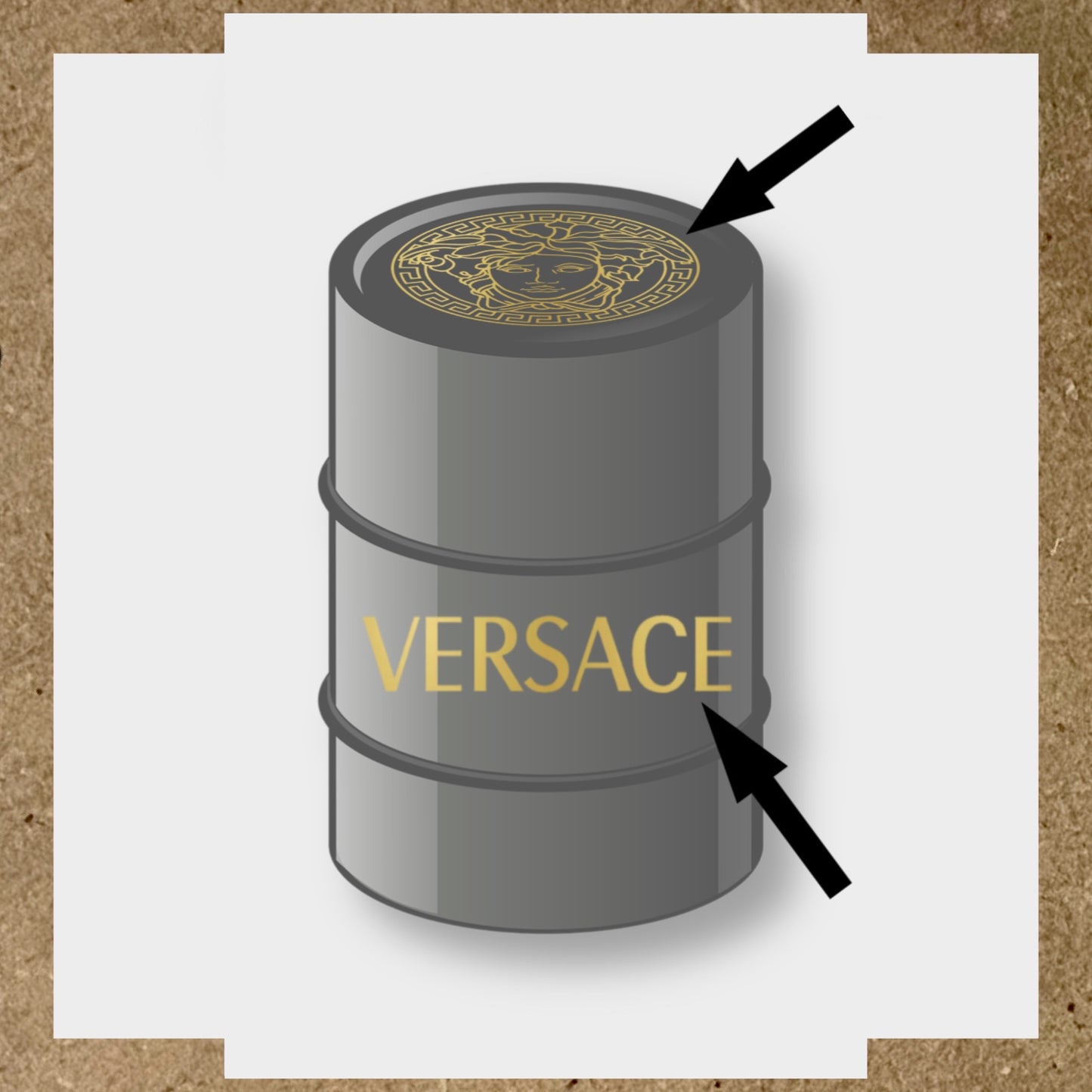 Kit 2 Stickers VERSACE pour baril 200L