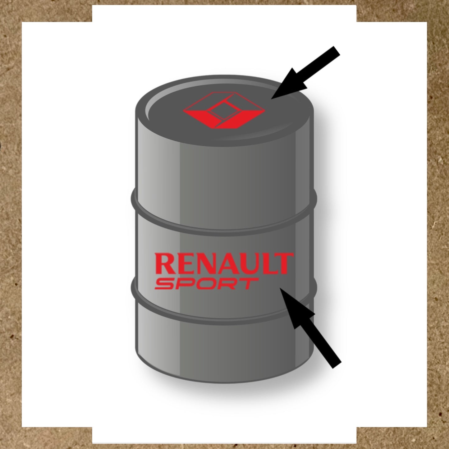 Kit 2 Stickers RENAULT Sport pour fût 200L (1)