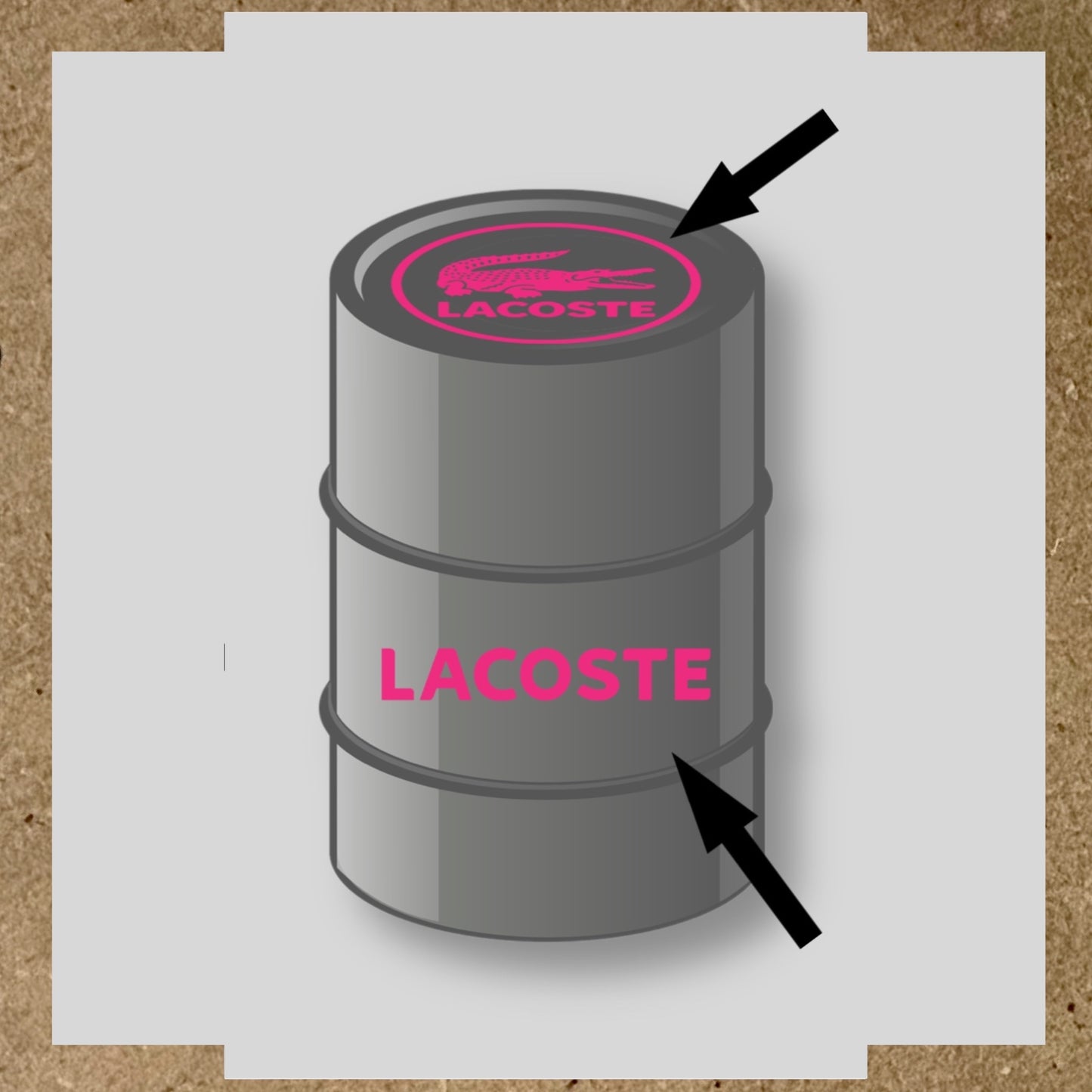 Kit 2 Stickers LACOSTE pour fût 200L (2)