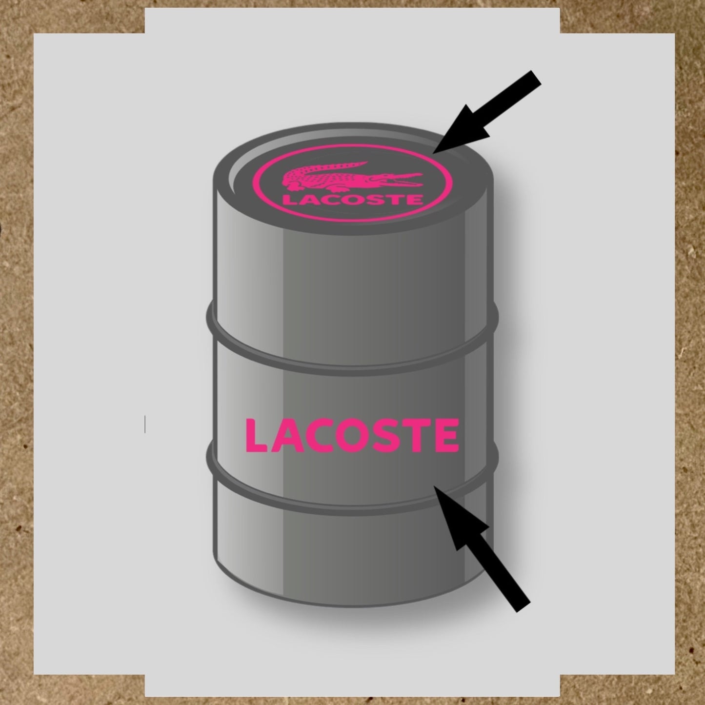 Kit 2 Stickers LACOSTE pour fût 60L (2)