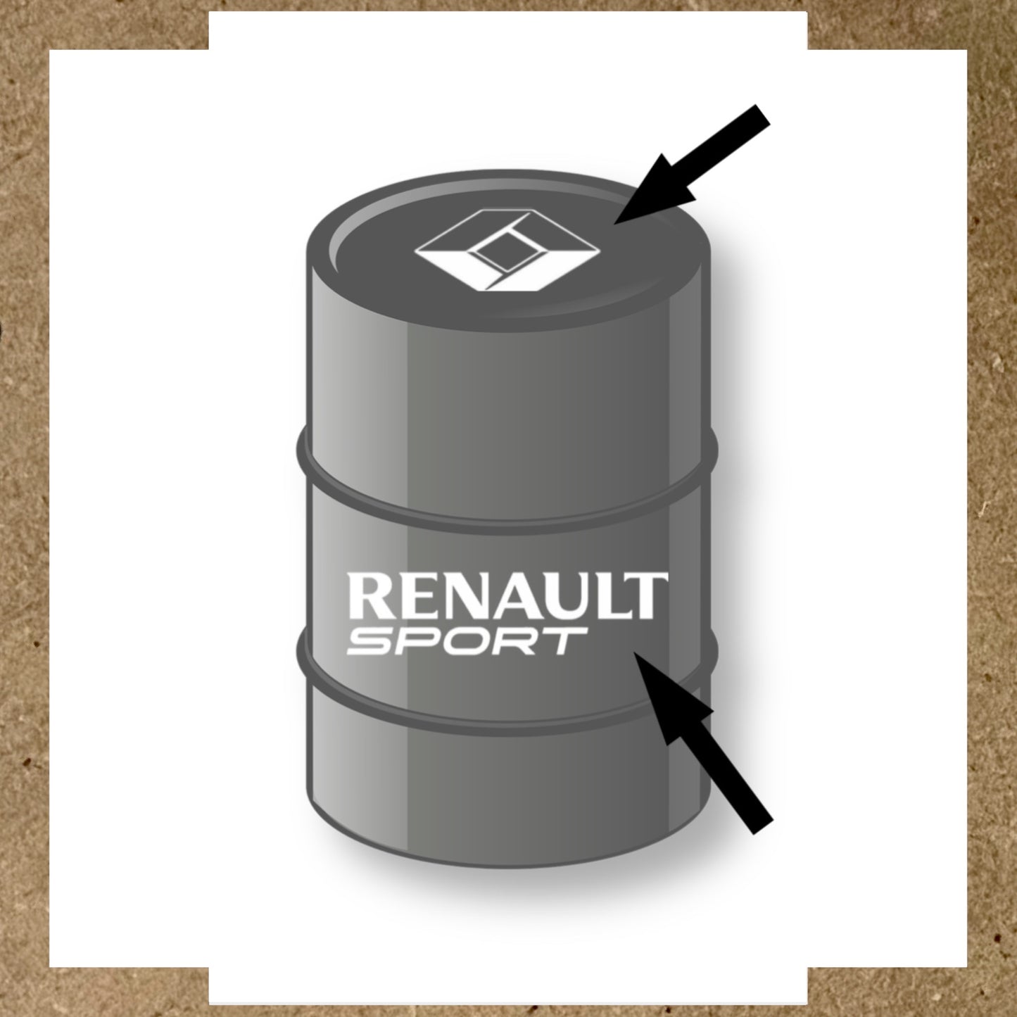 Kit 2 Stickers RENAULT Sport pour fût 200L (1)
