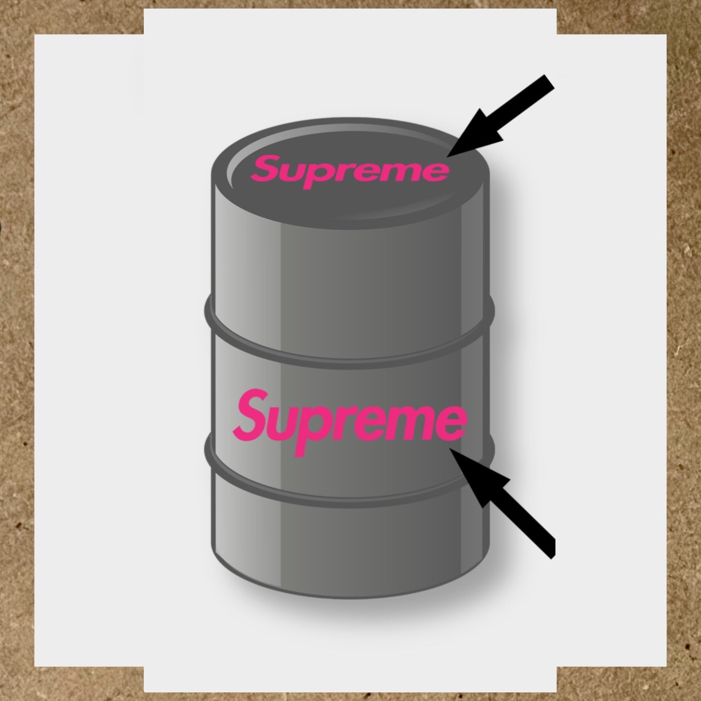 Kit 2 Stickers SUPREME pour fût 200L (1)