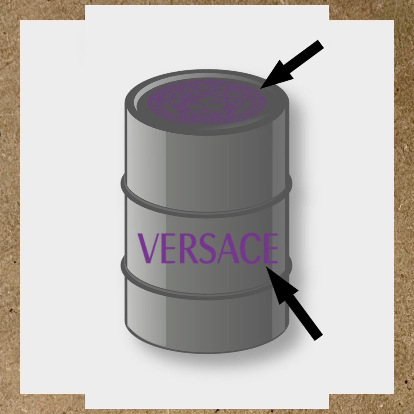 Kit 2 Stickers VERSACE pour baril 200L