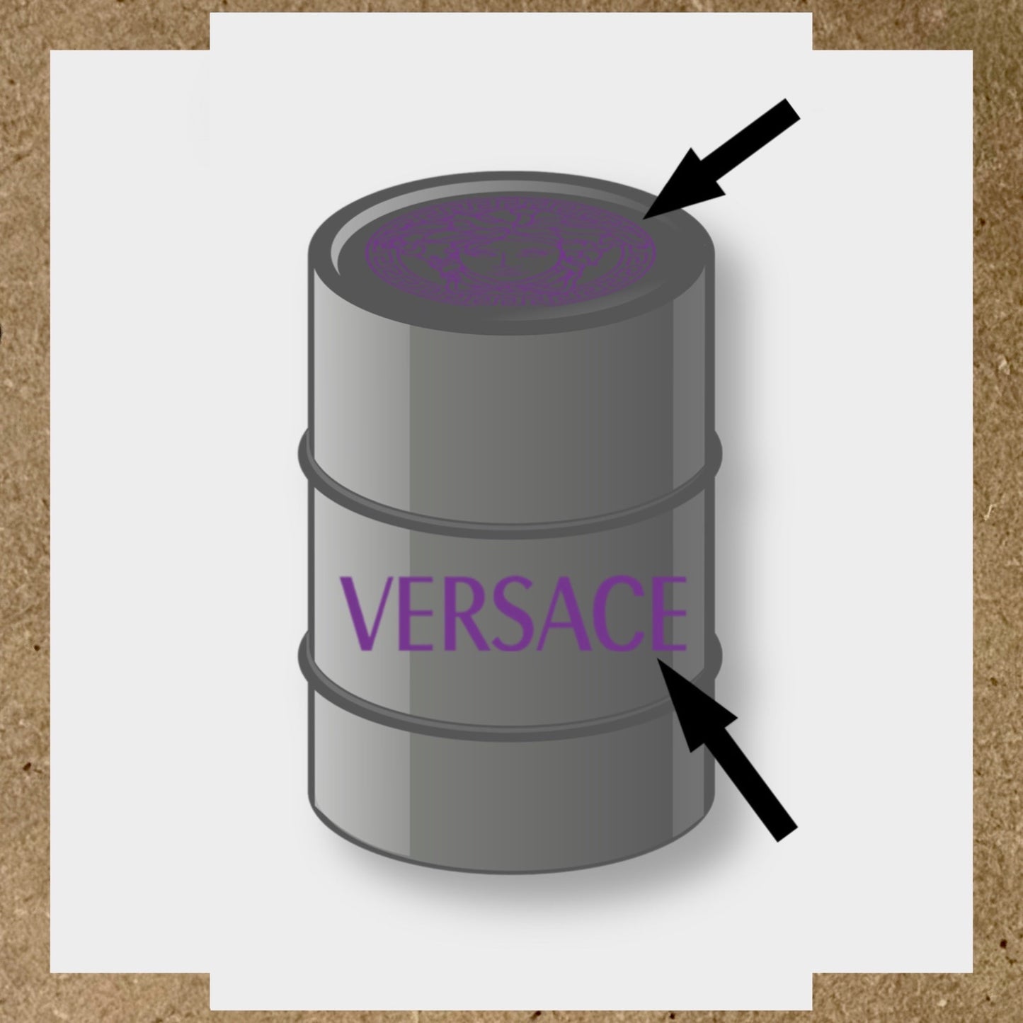 Kit 2 Stickers VERSACE pour baril 60L