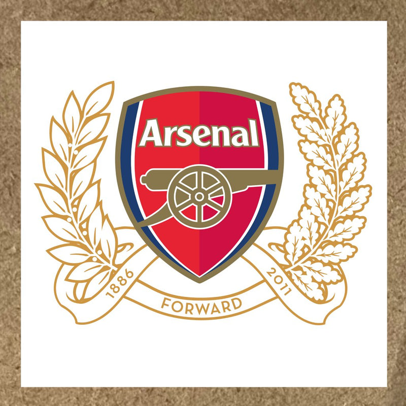 Sticker Arsenal écusson rouge avec canon noir