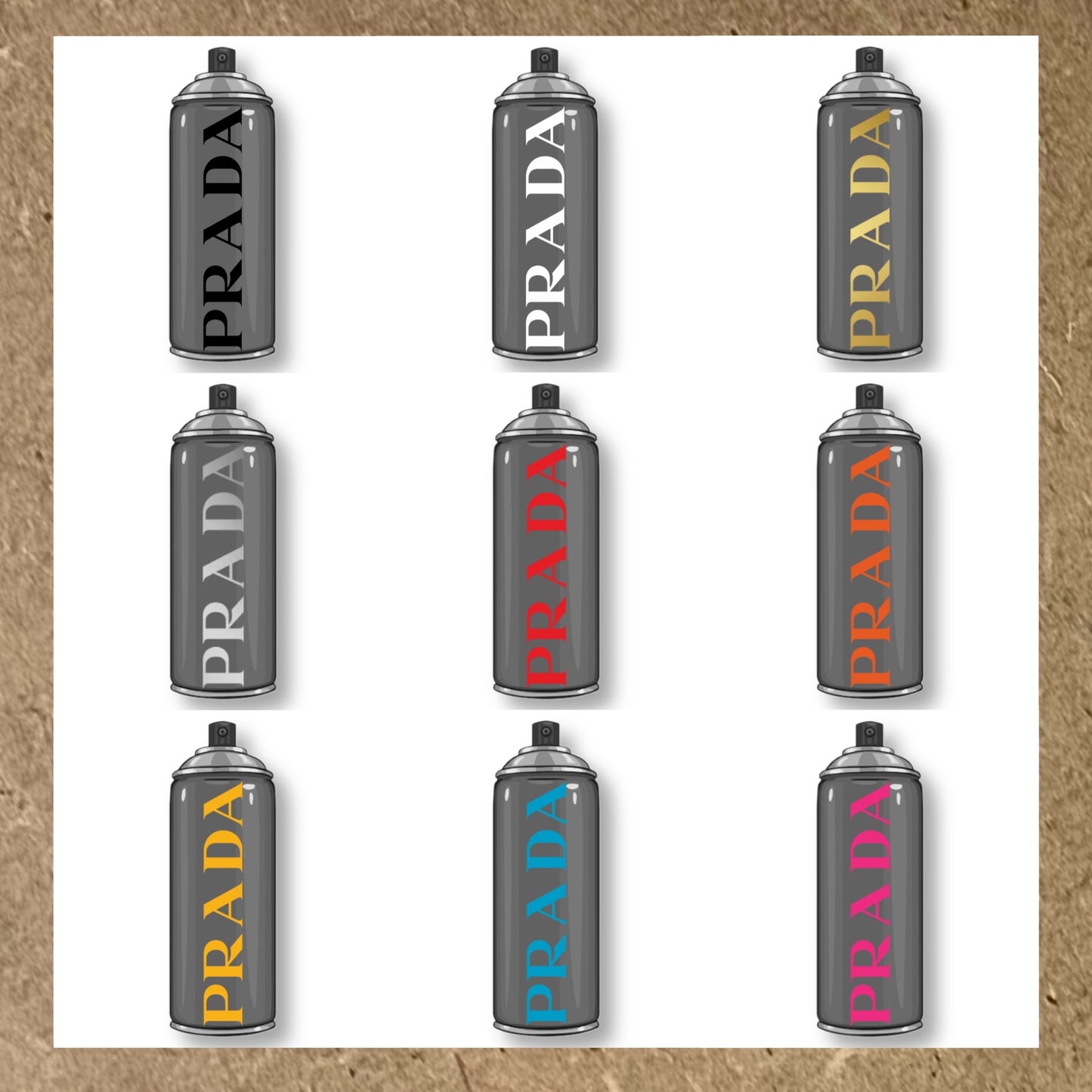 Stickers PRADA pour bombe de peinture (1)