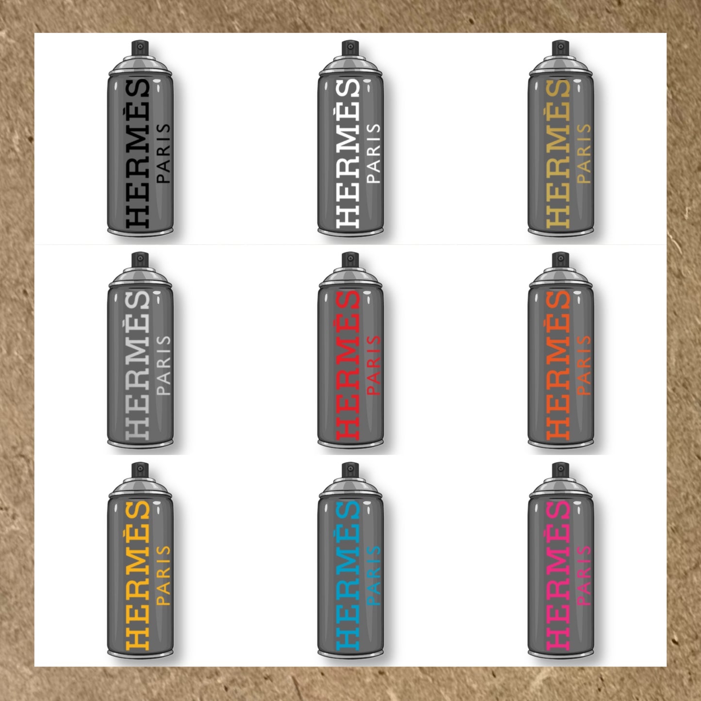 Stickers HERMÈS pour bombe de peinture (1)