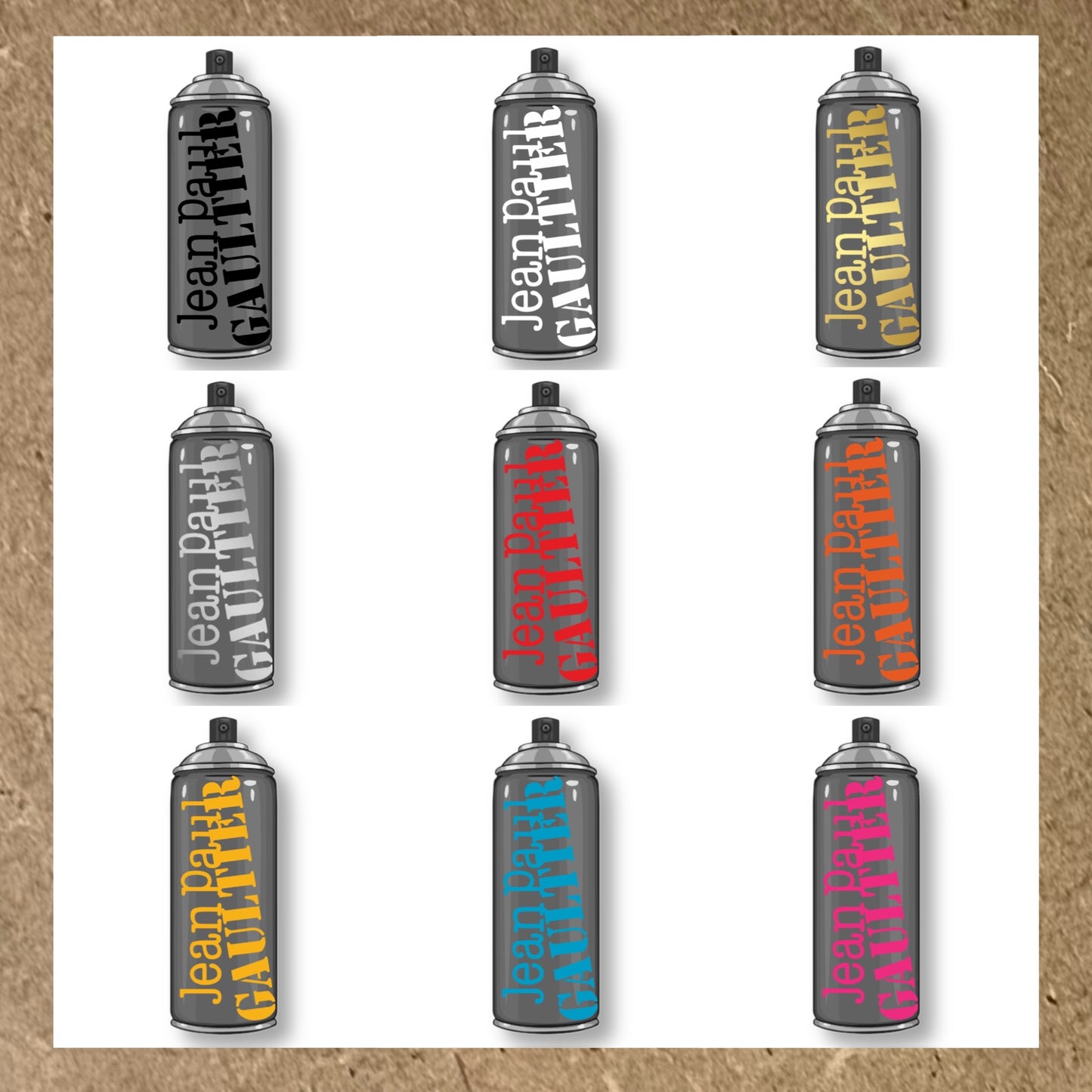 Stickers JEAN PAUL GAUTHIER pour bombe de peinture (1)