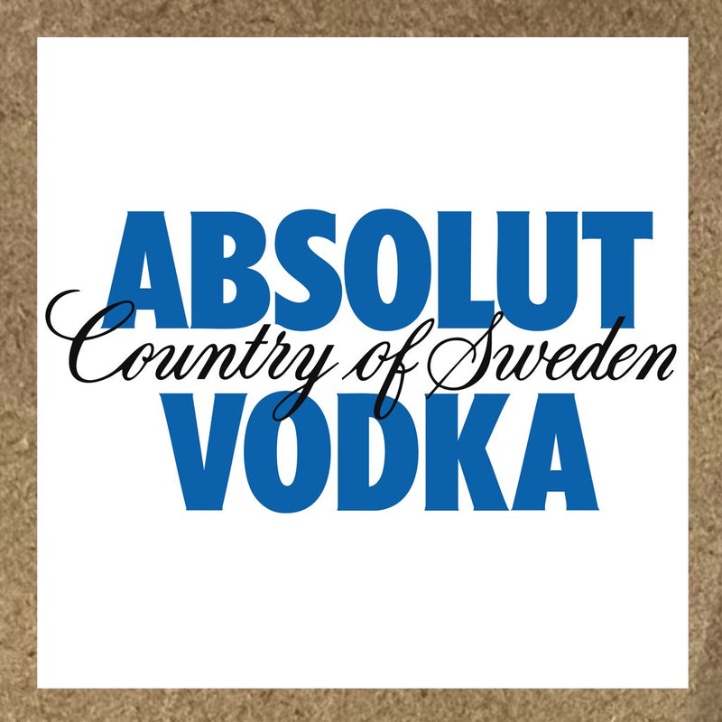 Sticker Absolut en lettres capitales