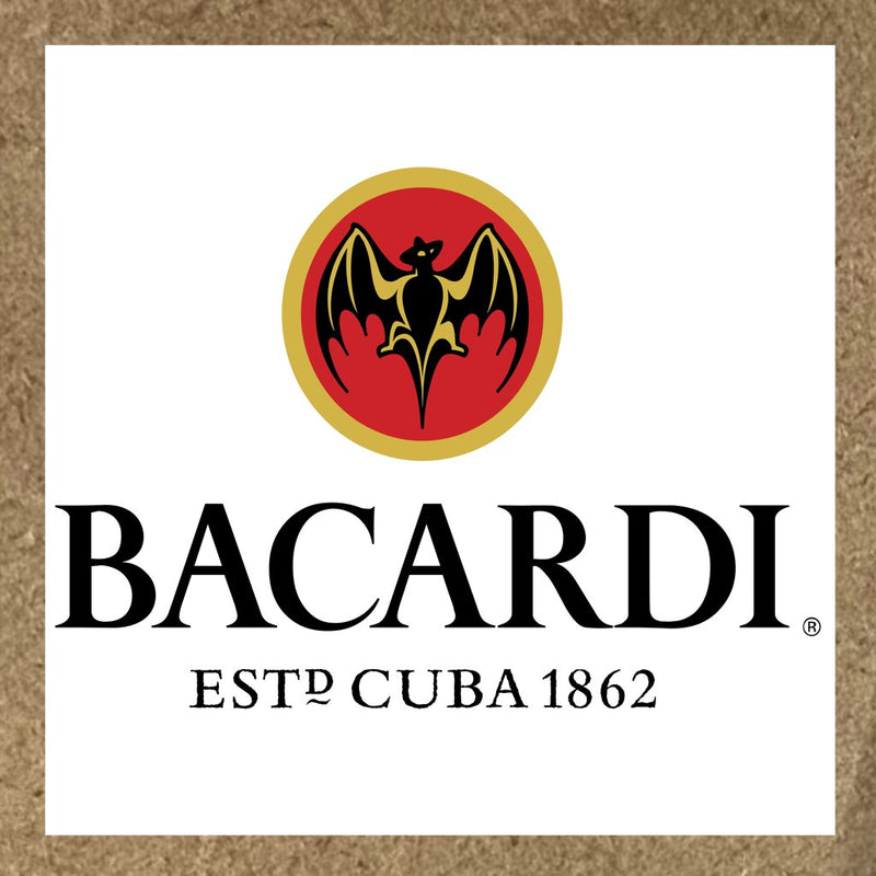 Sticker Bacardi avec chauve-souris noire