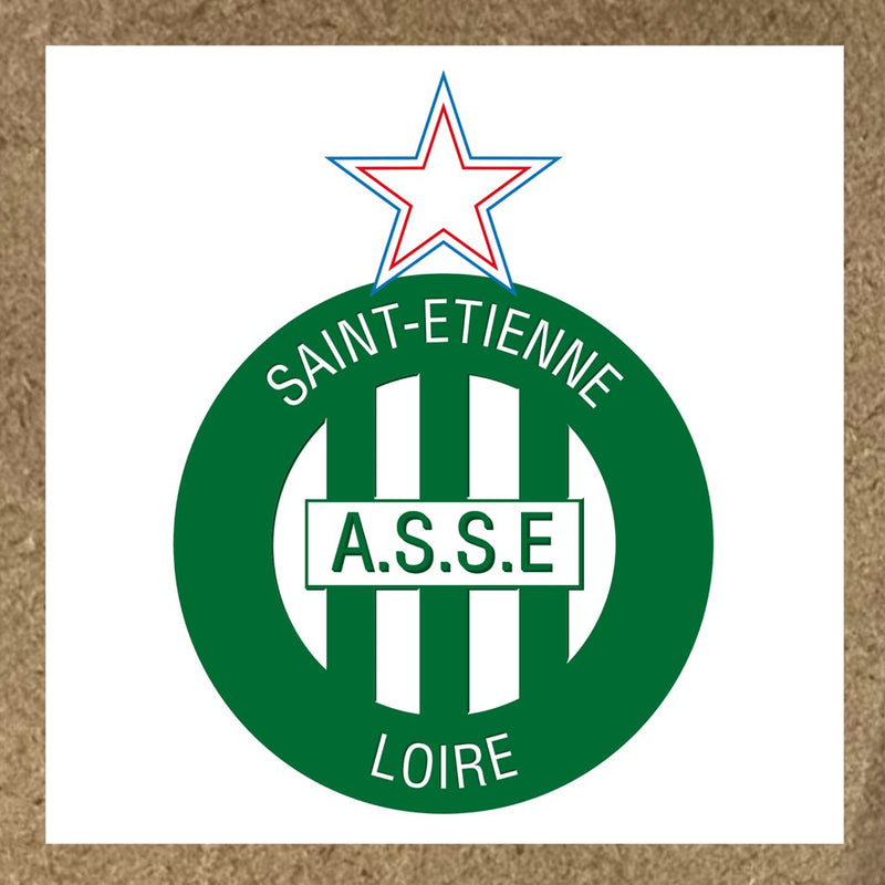 Sticker Saint Etienne écu vert avec inscription ASSE