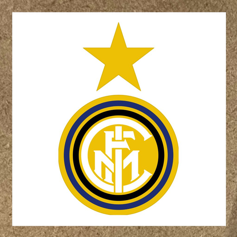 Sticker Inter Milan logo Inter Milan avec étoile jaune