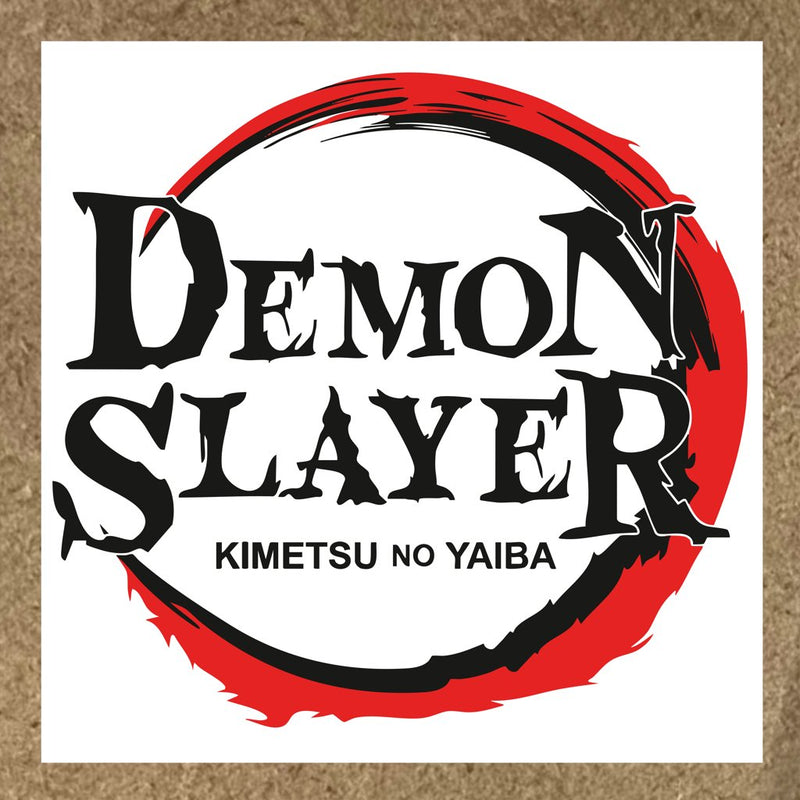 Sticker Démon Slayer avec design rouge et noir