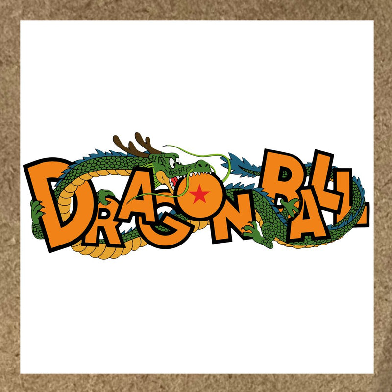 Sticker Dragon Ball Z avec dragon vert et texte coloré
