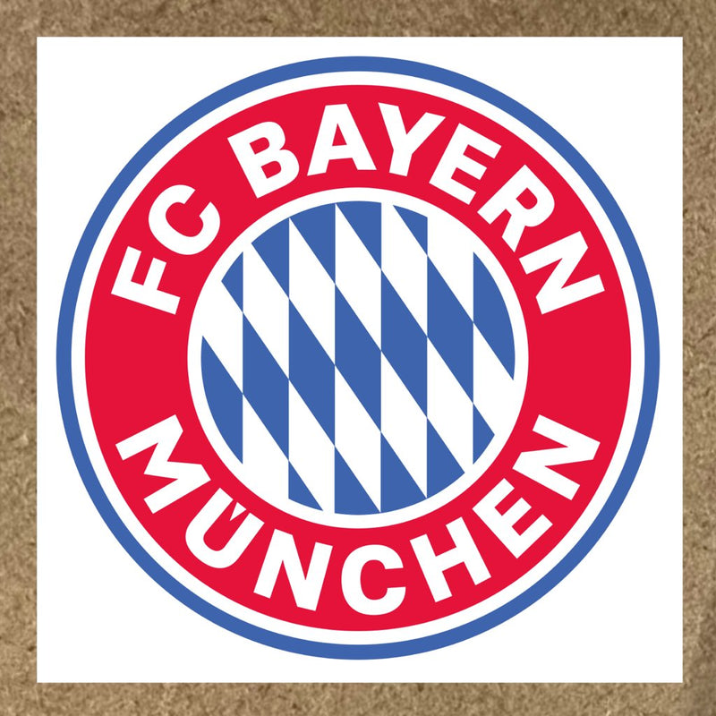 Sticker Bayern Munich rond avec logo en rouge et bleu