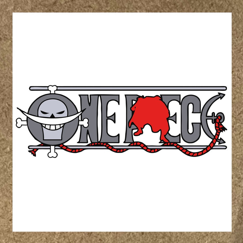 Sticker One Piece avec squelette Barbe Blanche