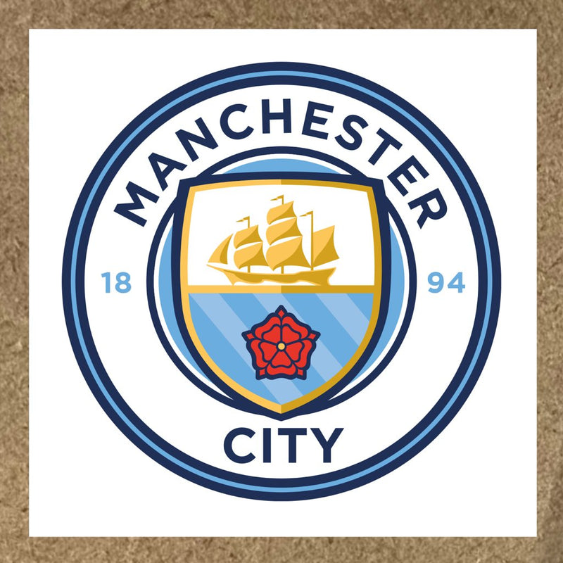 Sticker Manchester City avec logo écu et navire doré