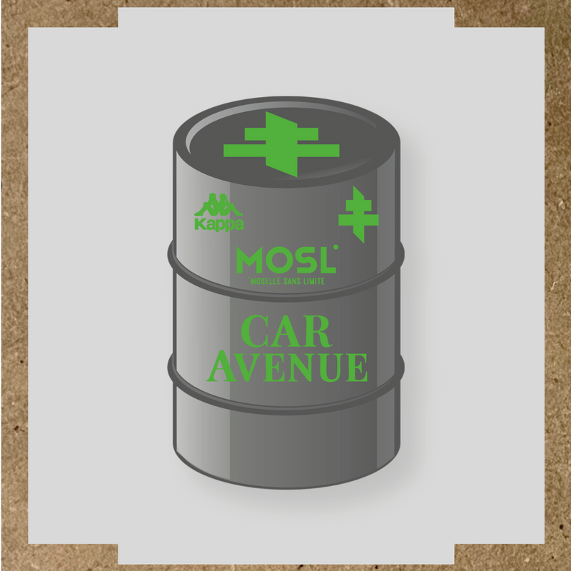 Kit de 4 stickers MOSL pour baril décoratif, incluant des designs uniques. couleur:vert prairie